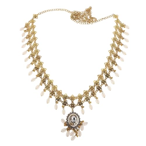 COLLBATH Boho Rhinestone Waist Chain Belt mit Geometrischen Quasten Leichter Langer Ethno-body-chain-gürtel für Festivals Tanz und Vielseitige Styling-optionen Modisches Schmuckaccessoire von COLLBATH