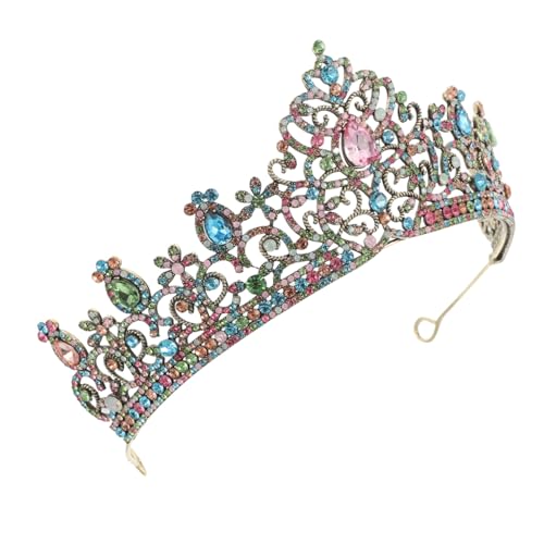 COLLBATH Braut Tiara Barock Krone mit Strass Hochzeit Haarschmuck Luxus Stirnband für Damen Fest Party Bühnenauftritte Schönheitswettbewerb von COLLBATH