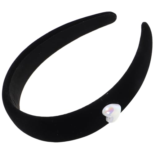 COLLBATH Gepolstertes Stirnband Aus Samt Breites Kopfstück Mit Herzmuster Retro-stirnband Für Damen Haar-accessoire Zum Geburtstag von COLLBATH