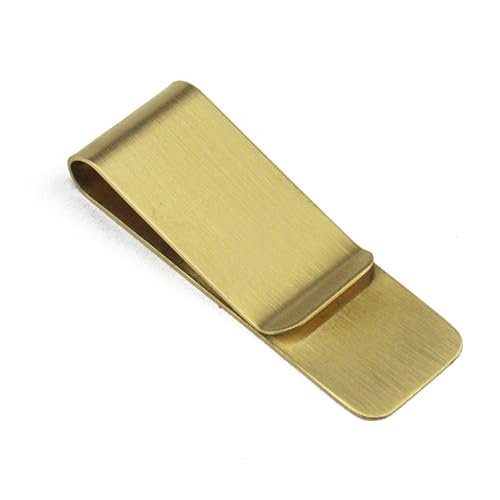 COLLBATH Geldbeutel Clip Vintage Messing Edelstahl für Geldbörse Kreditkarten Bargeldhalter Clip Personalisierbare Gravur Geldscheinklammer Langlebiges Accessoire für Herren Damen von COLLBATH