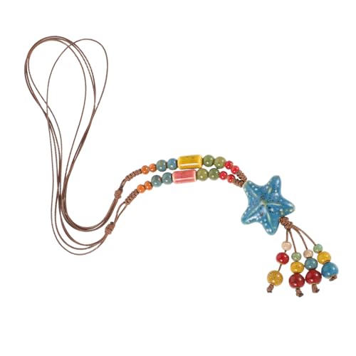 COLLBATH Bunte Keramikperlen mit Sternanhänger Lange Y Halskette im Vintage Chinesischen Stil Ethnisches Statement Schmuckstück für Frauen und Mädchen für Strand und Reisen COLLBATH Bunte Keramikperlen mit Sternanhänger Lange Y Halskette im Vintage Chinesischen Stil Ethnisches Statement Schmuckstück für Frauen und Mädchen für Strand und Reisen von COLLBATH