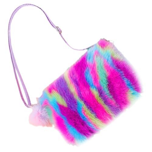 COLLBATH Plüsch-umhängetasche Für Mädchen Süße Cartoon-umhängetasche Multifunktionale Handyaufbewahrung Bequemer Und Verstellbarer Gürtel von COLLBATH