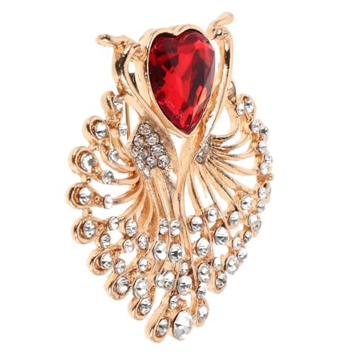 COLLBATH Chic Vintage Tier Brosche für Damen Funkelnde Herz Anstecknadel mit Strasssteinen für Kleidung Anzüge Partys Einzigartiges Tierdesign für Eleganten von COLLBATH