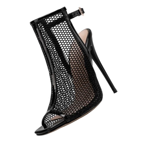 COLLBATH Damen Cutout Sandalen mit Peep Toe High Heels Ultrahoher Absatz Luftiges Design Stilvoll für Sommer Party Büro und Alltag Schwarz von COLLBATH