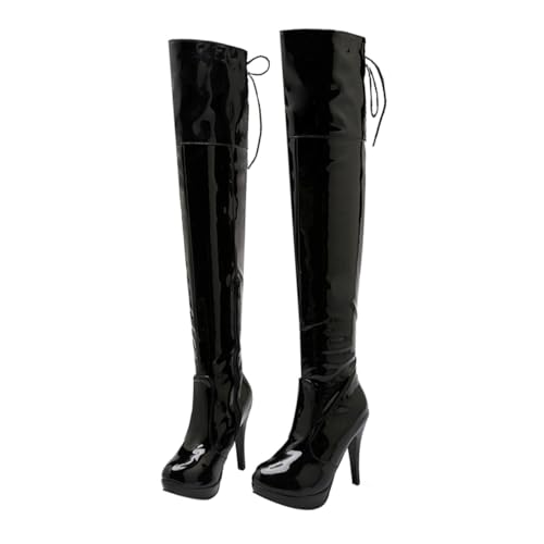 COLLBATH Damen Overknee Stiefel mit Seitlichem Reißverschluss Hohe Absatzstiefel Langschaftige Modische Damenschuhe für Herbst und Winter Hautfreundlich und Strapazierfähig Eleganter Look von COLLBATH