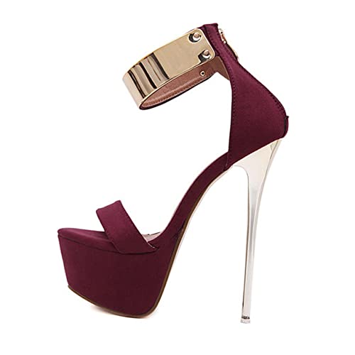 COLLBATH Damen Sandalen mit Dünnem Absatz Schwarz Modisch und Luftig Rutschfeste Sommer Schuhe High Heels für Strand und Alltag Stilvoll und von COLLBATH