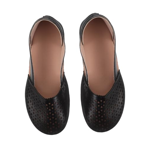 COLLBATH Damensandalen mit Keilabsatz Atmungsaktive Geschlossene Zehen Minimalistisches Design Leichte Chunky Sandals Schwarze Freizeitschuhe für Sommer und Outdoor-spaziergänge von COLLBATH