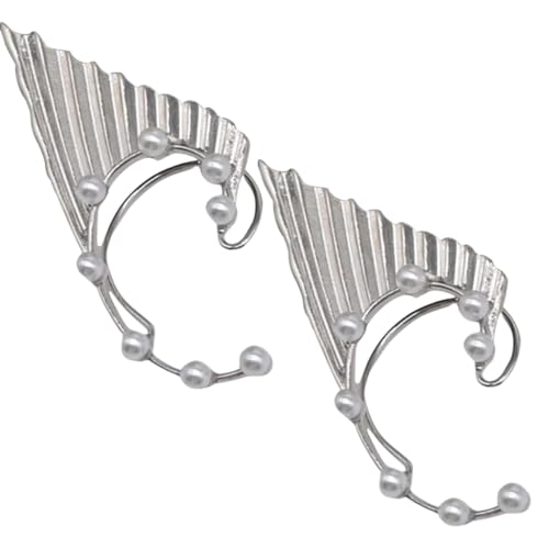 COLLBATH Ear Ohrclips Damen Silberfarbene Manschetten Ohrloch Ohrschmuck Für Alltag Hochzeit Party von COLLBATH