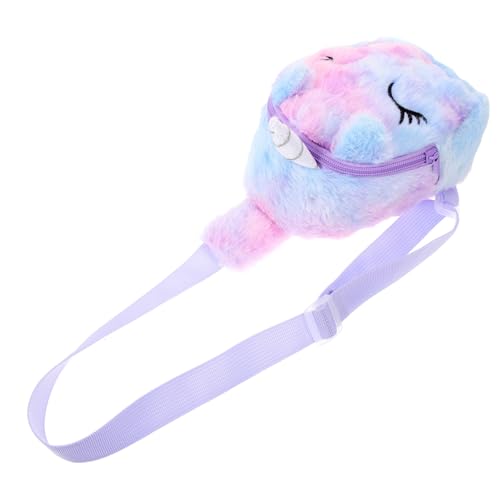 COLLBATH Einhorn-Brusttasche Tierische Geldbörse Umhängetaschen Für Kinder Kawaii-geldbörse Tiergeldbörse Einhorn-geldbörse Für Mädchenhandtasche Schultertasche Kleinkind Plüsch Karikatur von COLLBATH