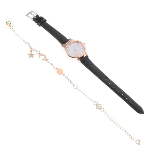 COLLBATH Damen-Armbanduhr Und Stern-mond-Armband-Set Uhrenset Für Frauen Armband Für Damen Verschiedene Anlässe Geeignet von COLLBATH