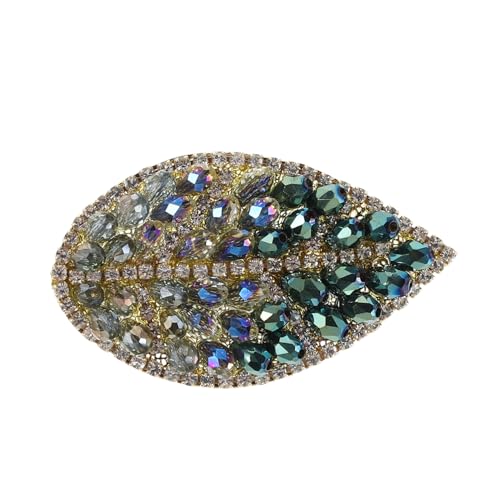 COLLBATH Elegante Grüne mit Funkelnden Kristallen Modische Anstecknadel für Kleidung Vielseitig Kombinierbar Shirts Pullovern Schals und Mänteln Stilvolles Accessoire für Damen und Mädchen von COLLBATH