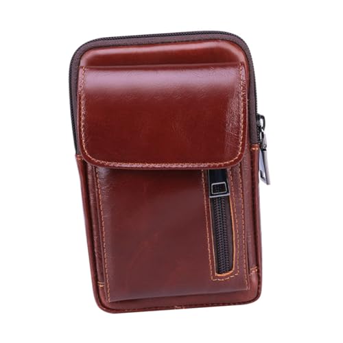 COLLBATH Outdoor-Sporttasche Aus Rindsleder Multifunktionale Hüfttasche Für Herren Praktische Outdoor-Sporttasche Mit Handyfach Und Langlebig von COLLBATH