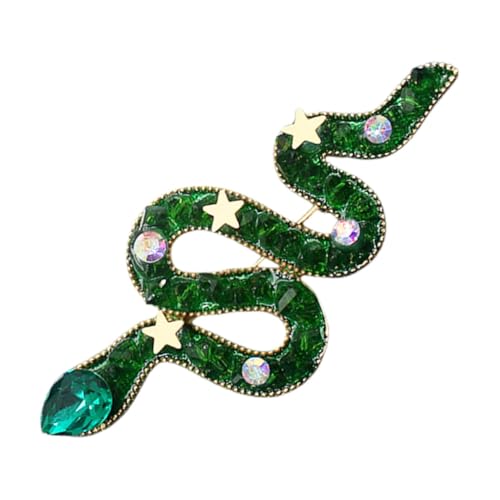 COLLBATH Elegante Retro Schlange Brosche mit Funkelndem Zirkonia Vintage Anstecknadel für Damen und Herren Vielseitiger Schmuck für Jacken Hüte Schals Taschen und Kleidung Festlicher Reiz von COLLBATH