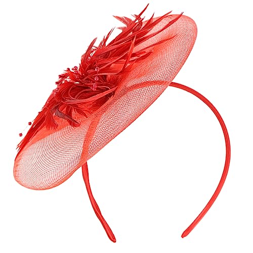 COLLBATH Haarreif Haarband Aus Hochwertigem Netzgarn Und Künstlichen Federn Für Stilvolle Kopfbedeckung Bei Tanz Partys Und Auftritten von COLLBATH