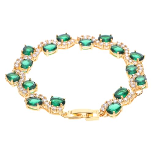 COLLBATH Elegantes Zircon Armband für Damen Leichtes Hypoallergenes Schmuckstück mit Grünem Vielseitig Tragbar bei Partys Hochzeiten und Alltag zu Geburtstag und Valentinstag von COLLBATH