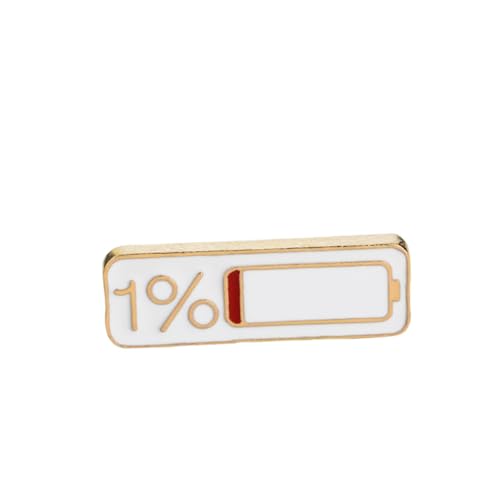 COLLBATH Cartoon 1% Batteriebrosche Emaille-pin-schmuck Brosche Aus Kreative Tropfbrosche Kragennadel Weiß von COLLBATH