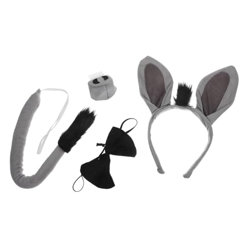 COLLBATH Esel Kostüm Zubehör Mit Stirnband Ohren Nase Fliege Und Cartoon Design Für Mottopartys Maskeraden Halloween Weihnachten von COLLBATH