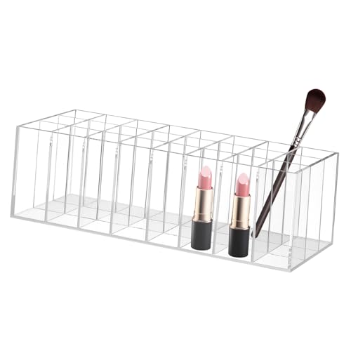 COLLBATH Fächer Acryl Lippenstift Organizer Aufbewahrungsbox Transparent Kosmetik Halter für Lippenstift Eyeliner Make Up Werkzeug Aufbewahrung Kompakt und Langlebig von COLLBATH