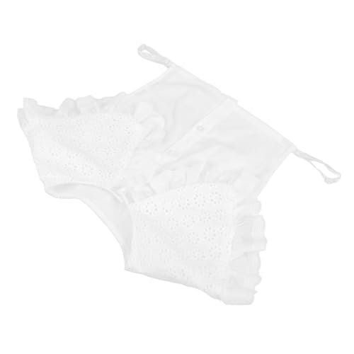 COLLBATH Spitzenkragen Mit Rüschen Abnehmbar Für Damen Pullover Und Kleider Weiß Dekoriert von COLLBATH