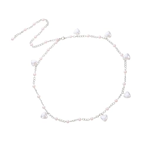 COLLBATH Fake Pearl Waist Chain Gürtel für Frauen Verspielter Hüftschmuck für Hochzeitskleider Bauchkette im Koreanischen Partys Events von COLLBATH