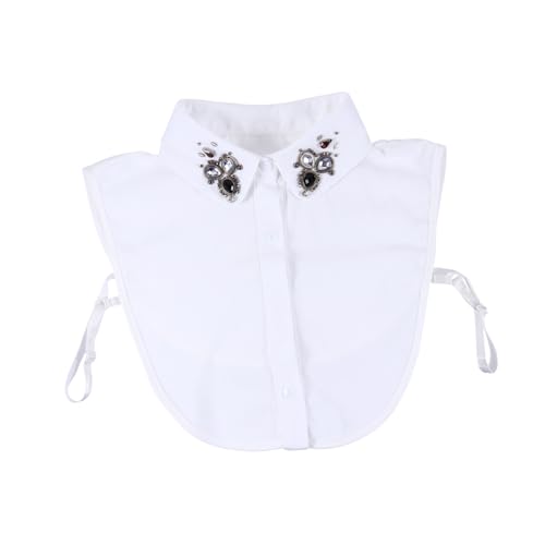 COLLBATH Blusenkragen für Damen falscher Kragen Chiffon-Material Hemdkragen im Westenstil von COLLBATH