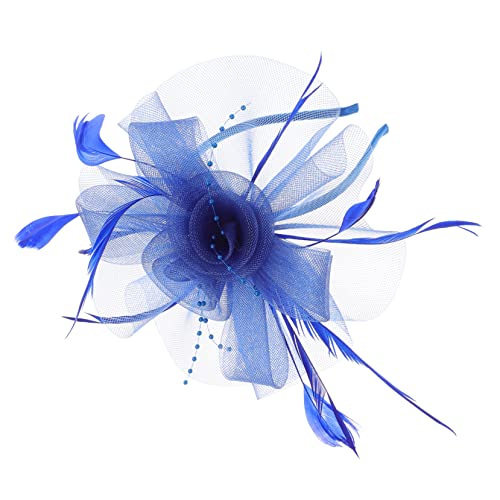 COLLBATH Fascinator-stirnband Für Damen Hochzeit Kopfschmuck Netz Mit Feder Elegant Teeparty-hut Leicht Langlebig von COLLBATH