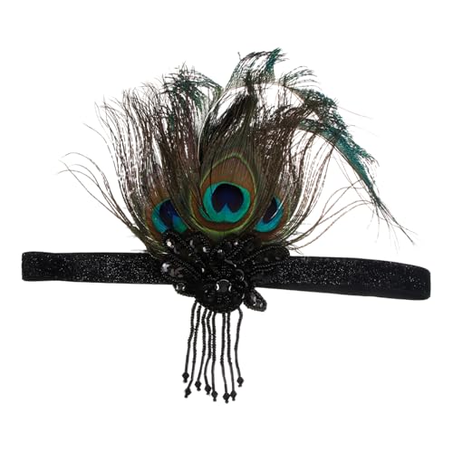 COLLBATH Federstirnband Für Damen Hochzeitshaarband Party-kopfschmuck Federkopfschmuck Performance-haarband von COLLBATH