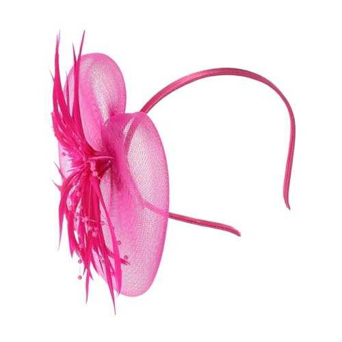 COLLBATH Federn Haarschleife Haarspange Damen Kopfschmuck Party Festlicher Netzstoff Haarschmuck für Hochzeit Tanz Performance von COLLBATH