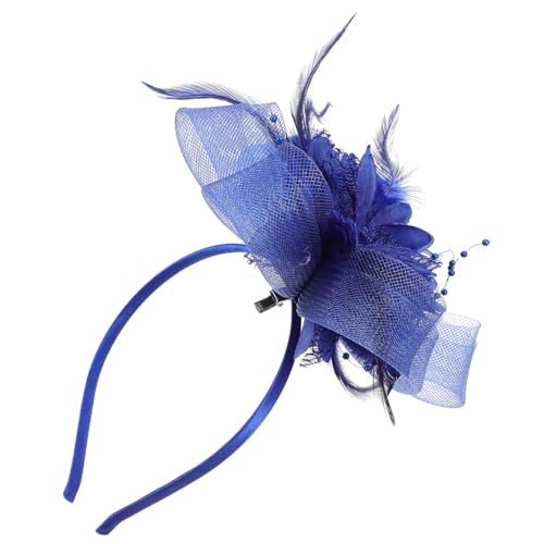 COLLBATH Federschmuck Fascinator Haarklammer mit Netzschleier Vintage Kopfschmuck Damen Hochzeit Party Brautmode Eleganter Hut Haarschmuck für Tea Party und Festliche Anlässe von COLLBATH