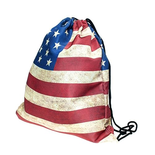 COLLBATH Flaggentasche Mit Kordelzug Rucksack Mit Kordelzug Männer Rucksäcke Basketballtasche Mit Kordelzug Fitnesstasche Umhängetasche Mit Kordelzug Reisetasche Herren Taschen Polyester von COLLBATH