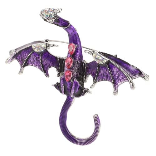 COLLBATH Fliegende Drachenbrosche trachtenbrosche drachen brosche Drachen-Strass-Pin Emaille-Drachenabzeichen deko Wäscheklammern Hutbrosche Vintage-Anstecknadel Jahrgang Stift Kragennadel von COLLBATH