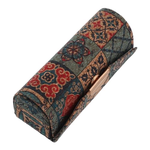 COLLBATH Floral Lippenstift etui mit Spiegel Kompakte Kratzfeste Aufbewahrung für Lippenstiftgrößen Tragbare Kosmetiktasche für Damen Elegantes Vintage Inspiriertes Design für Reisen und von COLLBATH