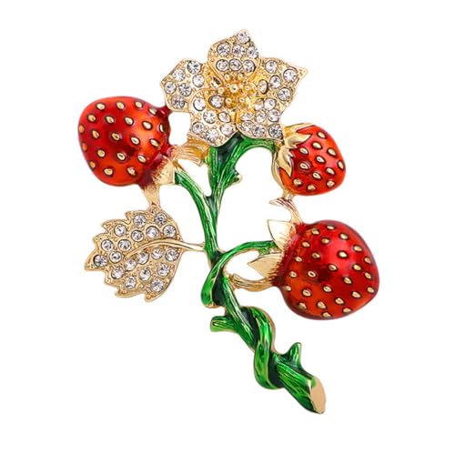 COLLBATH Erdbeer Brosche Damen Anzug Brosche Dekorative Erdbeer Anstecknadel Brust Pin Schmuck von COLLBATH