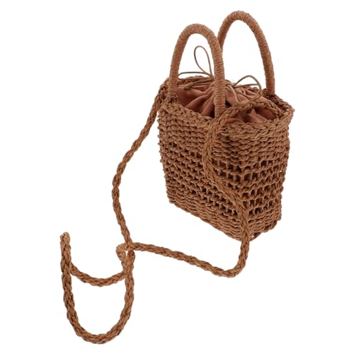 COLLBATH Geflochtene Damen Handtasche Kleine Umhängetasche mit Tragegriff für Handy Geldbörse und Kosmetik Sommer Strandtasche Elegantes Design für Alltag und von COLLBATH