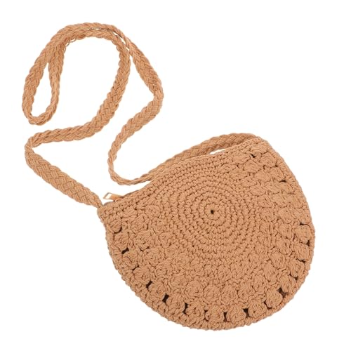 COLLBATH Geflochtene Retro Geldbörse Gewebte Taschen Für Damen Umhängetaschen Boho Stil Gewebte Schultertasche Damen Umhängetaschen Gewebter Stoff Umhängetasche Baumwollseiltasche von COLLBATH