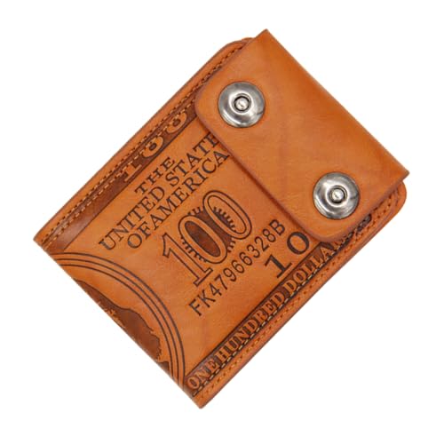 COLLBATH Multifunktionale Zweifach Faltbare Geldbörse Aus Leder Für Herren Vintage-Muster Accessoire Robustes Kompaktes Design von COLLBATH