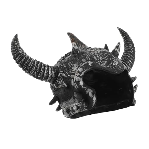 COLLBATH Generalhut aus Wikingerhorn Geweihhelm mittelalterlicher Helm trendiger Hut Sombrero Hornhelm roter Hut Wikingerhüte Wikingerhut für Damen Helmhörner Wikingerhut für Vinyl von COLLBATH