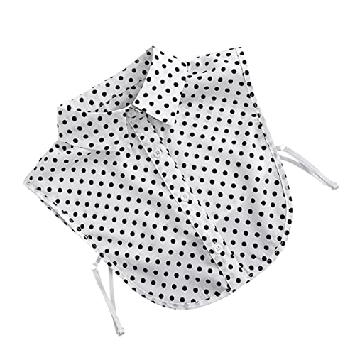 COLLBATH Halbes Hemd Mit Künstlichem Kragen Bluse Falscher Kragen Gummizug Verstellbar Spitze Stylisch von COLLBATH