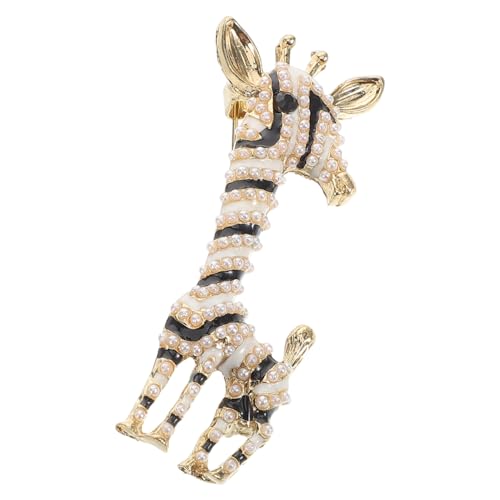 COLLBATH Trendige Giraffen Brosche Mit Kunstperlen Modische Anstecknadel Aus Legierung Elegantes Tierschmuck Für Damen Und Herren Accessoire Für Hochzeiten Und Alltag von COLLBATH
