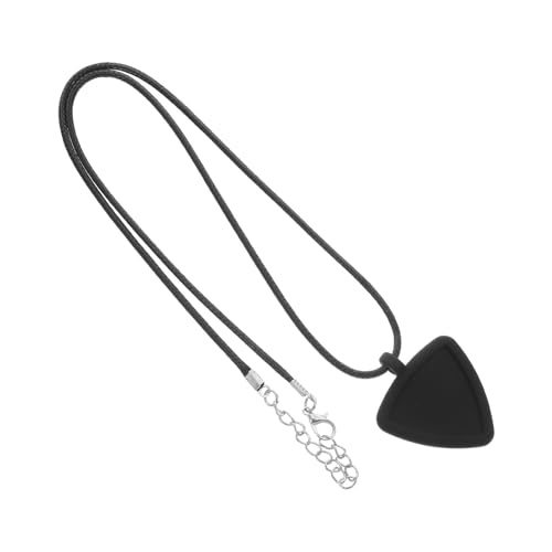 COLLBATH Gitarrenplektrenhalter Halskette Dreieck Anhänger Silikon Hülle Reversibel Schützt Plektren Gitarren Zubehör Accessoire für Musiker von COLLBATH