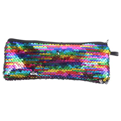 COLLBATH Glitzer Kosmetiktasche Klein mit Reißverschluss Handliche Make Up Tasche für Damen Pailletten Schminktasche Vielseitige Aufbewahrungstasche für Ohrhörer und Datenkabel für Reisen von COLLBATH