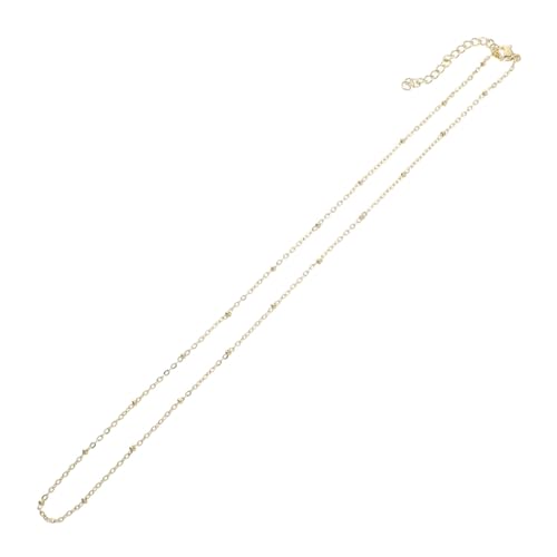 COLLBATH Goldene Damen Clavicle Choker Halskette mit Glatten Perlen Elegant Vergoldet Komfortabel für Alltag und Party Schmuck Accessoire von COLLBATH