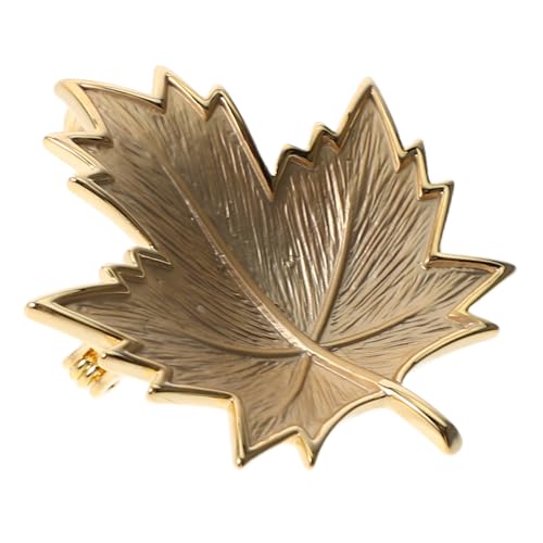COLLBATH Goldfarbene Vintage Ahornblatt Brosche Damen Emaille Lapel Pin Eleganter Herbst Schmuck für Schals Hüte Anzüge Leicht Langlebig Vielseitig für Festliche Anlässe und Alltag von COLLBATH