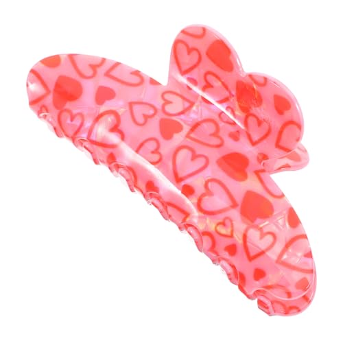 COLLBATH Große Haarklammer in Herzform Aus Acryl Rutschfest Für Haartypen Modisches Haar-accessoire Für Frauen Und Mädchen von COLLBATH
