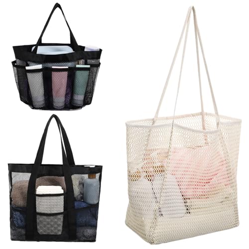 COLLBATH Netz-Strandtasche Mit Großem Fassungsvermögen Leichte Reise-netztasche Für Strandutensilien Camping-Tragetasche Als Strand-umhängetasche Für Herren Und Damen von COLLBATH