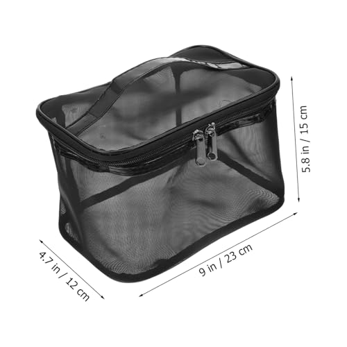 COLLBATH Große Kosmetiktasche für Frauen Tragbarer Kulturbeutel mit Reißverschluss Robuster Make up Organizer für Reisen und Alltag Praktisch und Sicher Leicht zu Transportieren Schwarz von COLLBATH