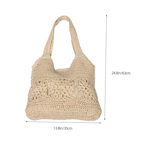 COLLBATH Große Sommer Strandtasche Damen Geräumige Schultertasche mit Mehreren Fächern Minimalistisches Design Strapazierfähiges Material Verstellbare Träger für Strand Urlaub und Alltag von COLLBATH