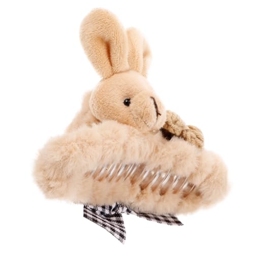 COLLBATH Großer Flauschiger Haarclip mit Süßem Hasenmotiv Starke Klammer für Dickes Haar Bequemer Haarschmuck für Damen Vielseitig Einsetzbar bei Hochzeit Geburtstag und Alltag Langlebig von COLLBATH