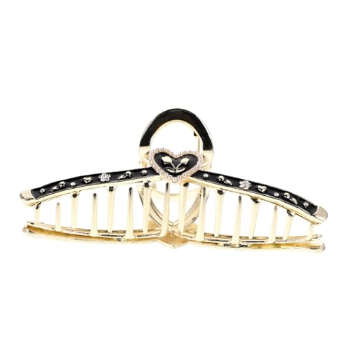 COLLBATH Haarklammer Mit Strasssteinen Herzförmige Valentinstags-haarklammer Für Frauen Metall-haarklammer Mit Kristallperlen Süße Haarschmuck von COLLBATH
