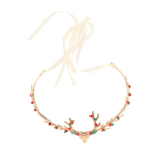 COLLBATH Weihnachts Geweih Stirnband Mit Kristall-krone Für Damen Haare Accessoires Für Weihnachten Feiern von COLLBATH